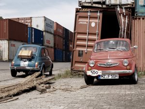 Fiat 500 und Steyr-Puch im Mainzer Zollhafen